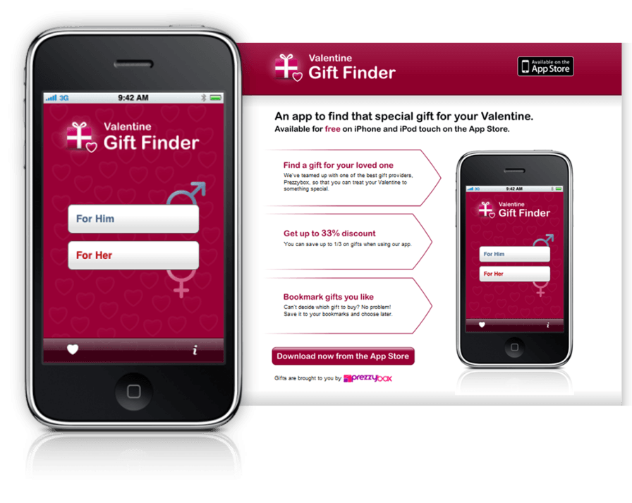 Gift Finder – Valentine's Day gift app for iPhone