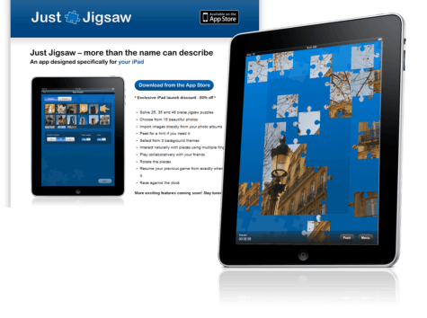 Just Jigsaw puzzle app for iPad