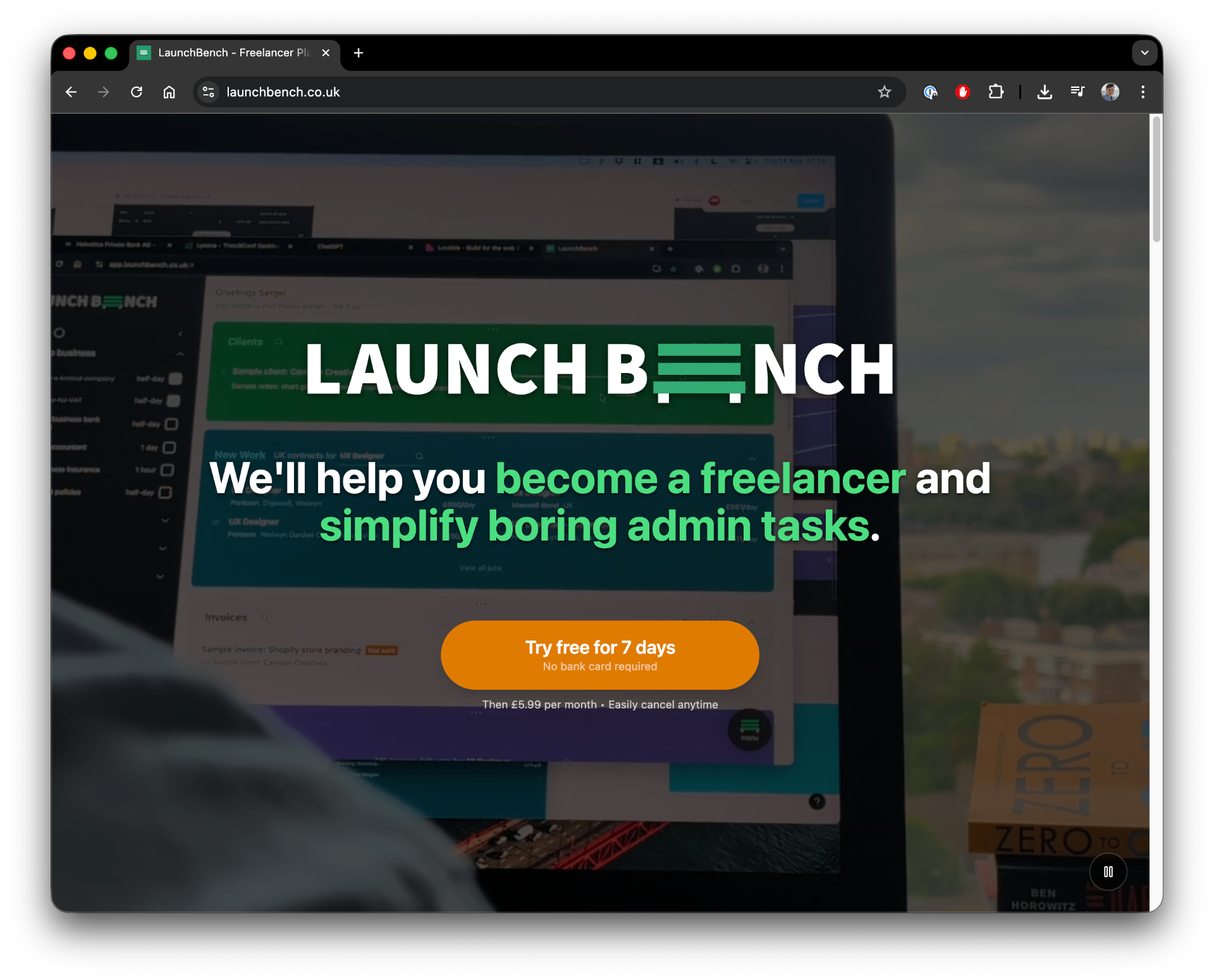 LaunchBench – freelancer CRM and business management platform