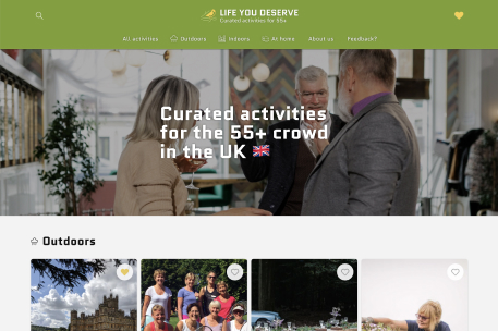 Sergei Golubev — Life You Deserve platform with fun activities for 55+ in the UK