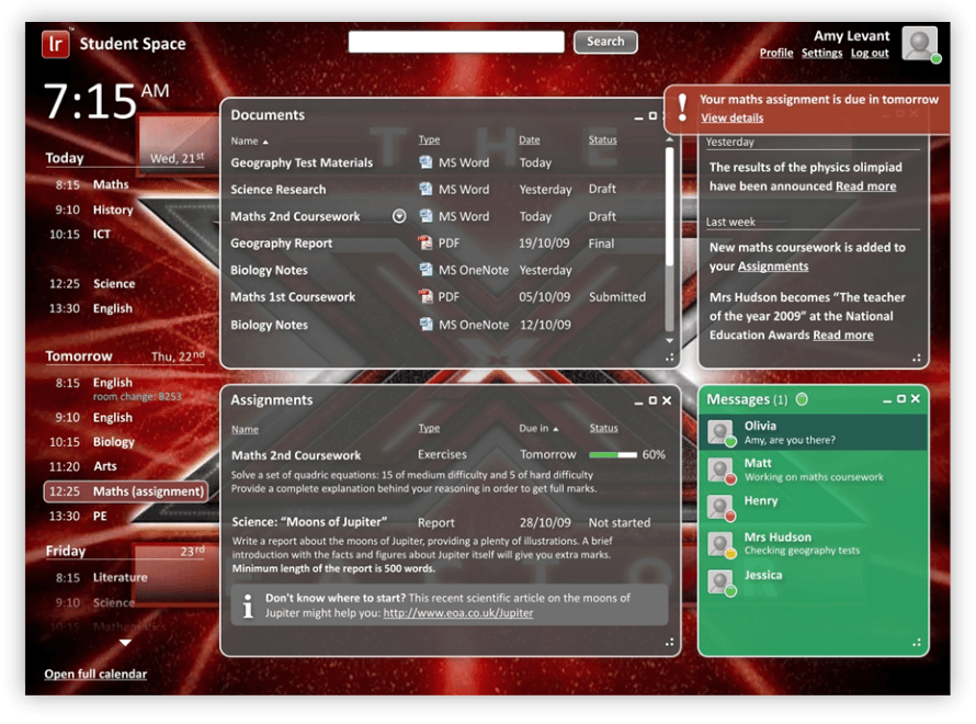Lookred – future of education prototype