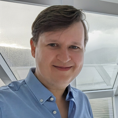 Portrait photo of Sergei Golubev, UX designer based in London