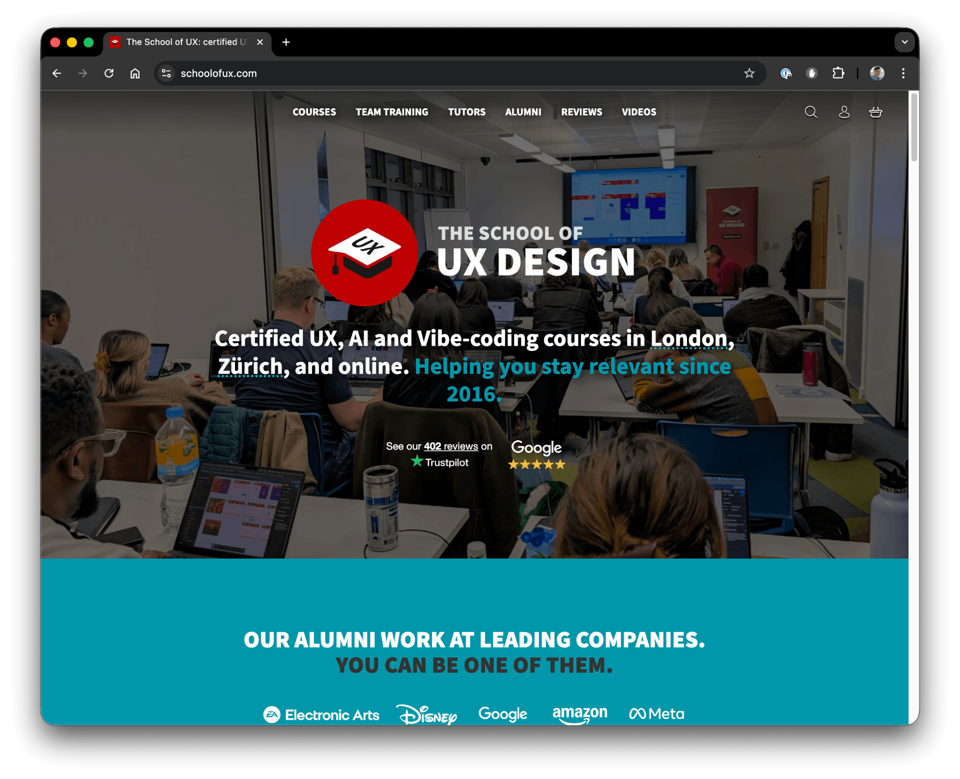 The School of UX – UX design training in London