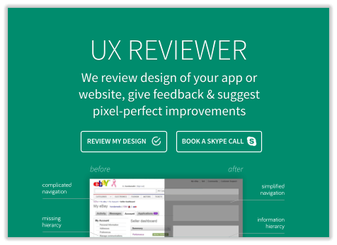 UX Reviewer online service for design feedback