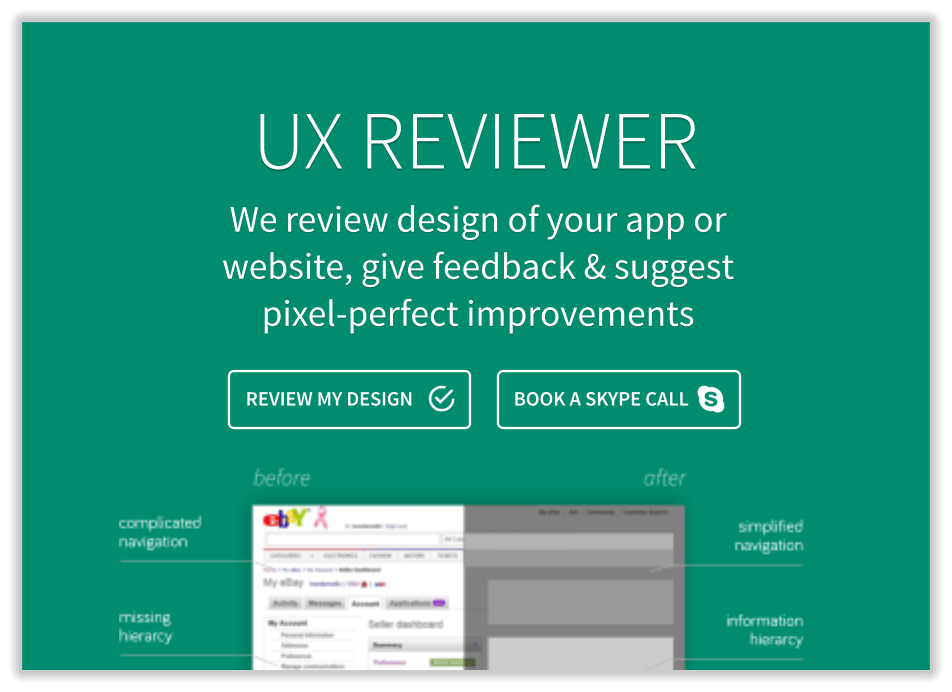 UX Reviewer – online design feedback service