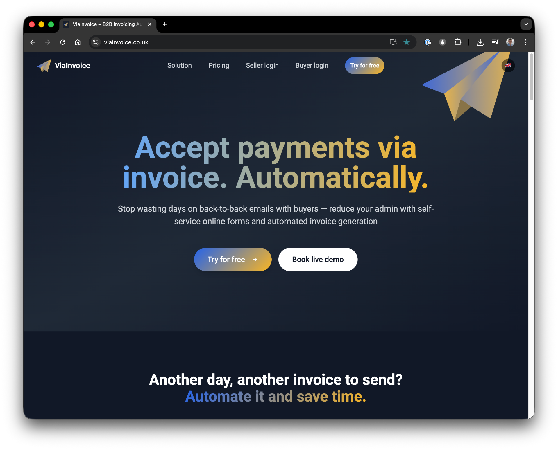 ViaInvoice – automated invoice generation platform
